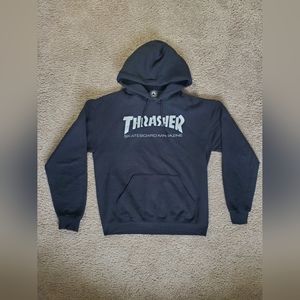 Streetwear Thrashers Black Hoodie Size M